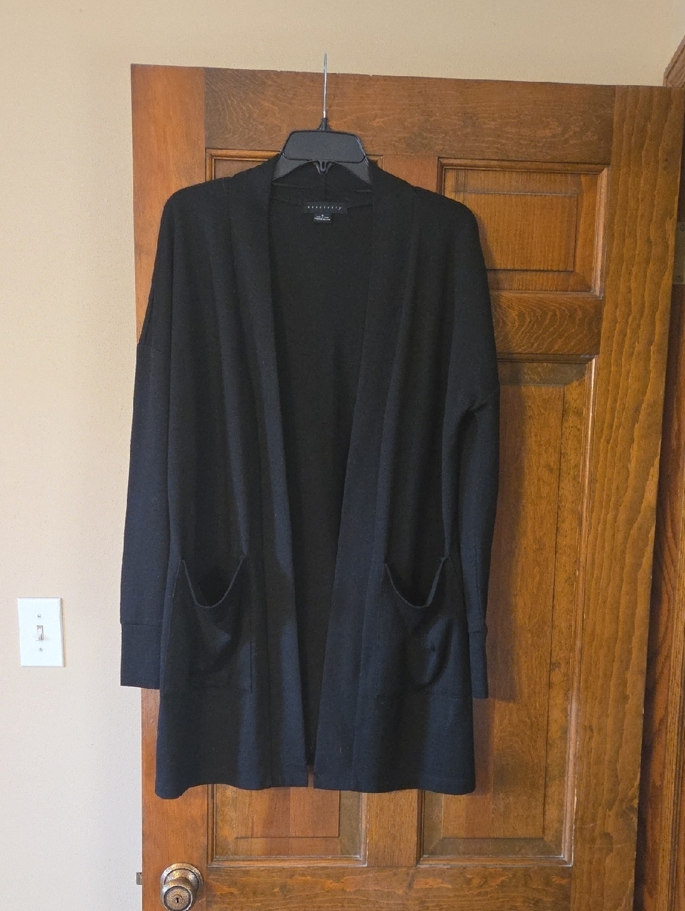 Sanctuary Black Knit Open Cardigan
